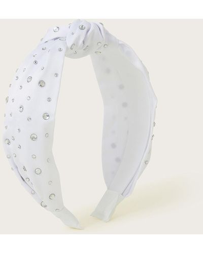 Monsoon Amber Diamante Bridesmaid Headband - White
