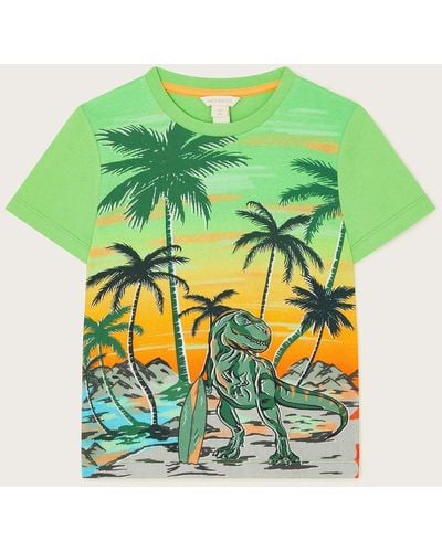 Monsoon Dinosaur Surf T-shirt Green