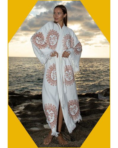 Monsoon Meraki Beach Sun Goddess Kimono - Metallic