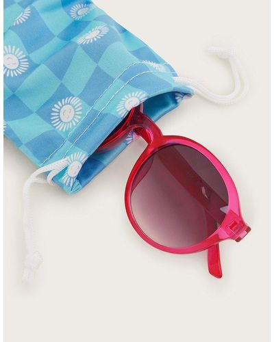 Monsoon Colour Block Sunglasses With Case - Blue