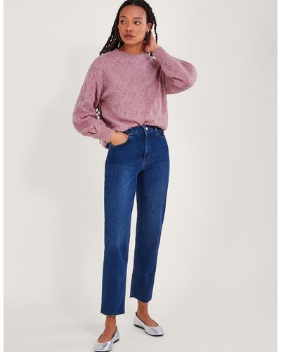 Monsoon Payal Pearl Jumper Black in Blue | Lyst UK