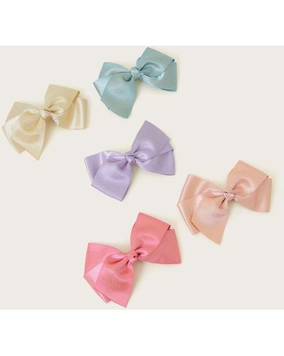Monsoon 5-pack Large Shimmer Bow Clips - Multicolour