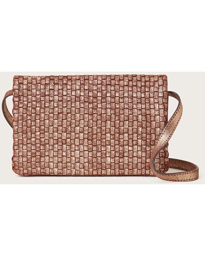 Monsoon Leather Woven Cross-body Bag - Natural