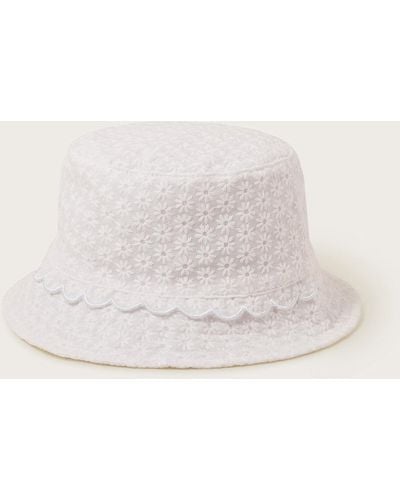 Monsoon Baby Broderie Bucket Hat Ivory - Natural