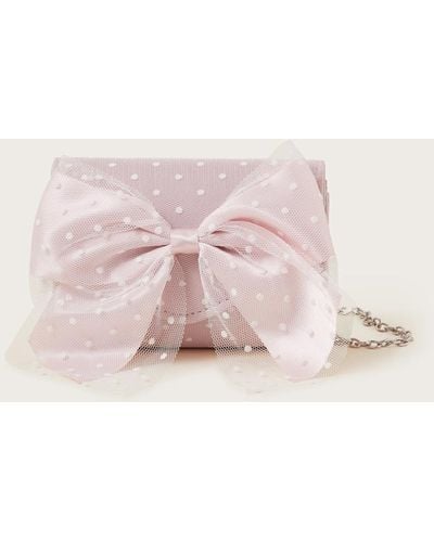 Monsoon Audrey Spot Bow Bag - Pink