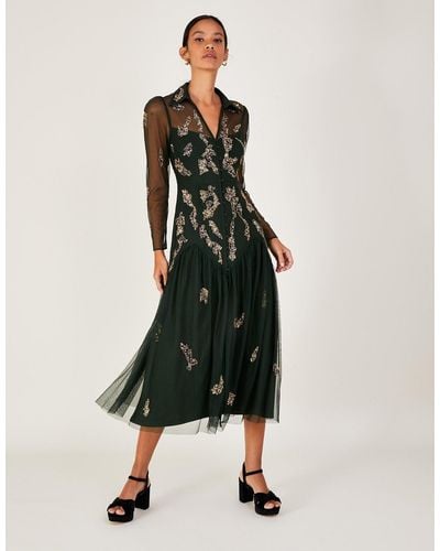 Monsoon Eliza Embellished Shirt Dress in Purple Lyst UK
