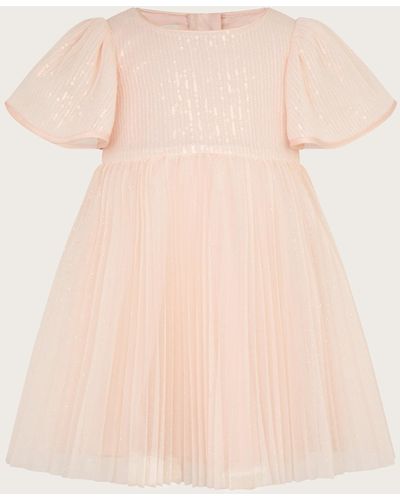 Monsoon Baby Florence Sequin Dress Pink - Natural