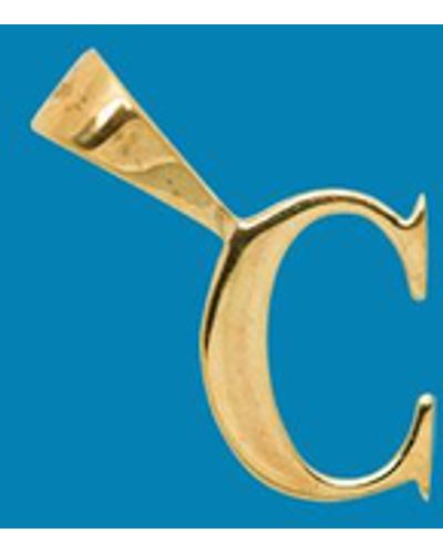 Monsoon Anna And Nina Gold-plated C Initial Necklace Charm - Blue
