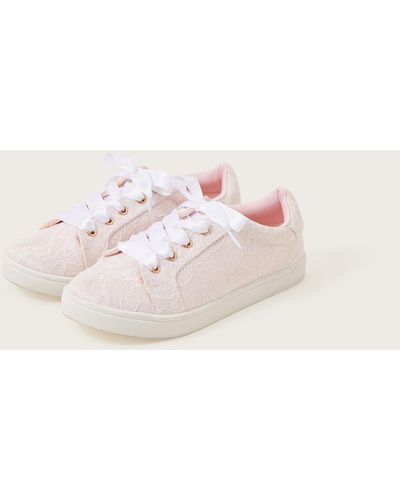 Monsoon Bridal Trainers Pink