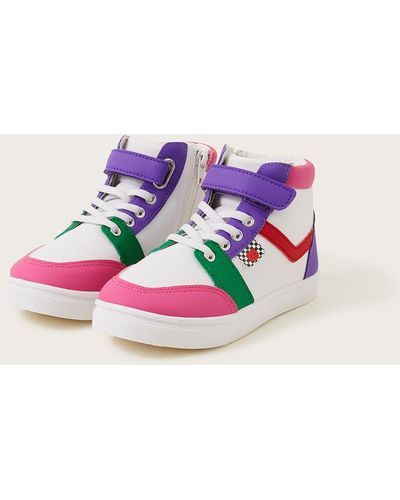 Monsoon High Top Trainers Multi - Pink