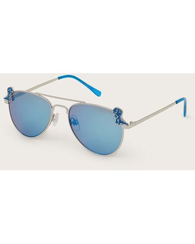 Monsoon Dinosaur Aviator Sunglasses With Case - Blue