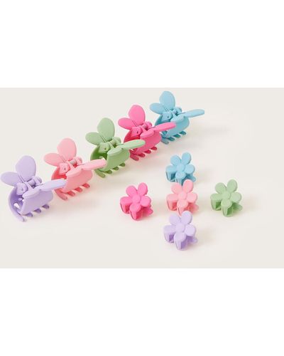 Monsoon Matte Claw Clips 10 Pack - Pink