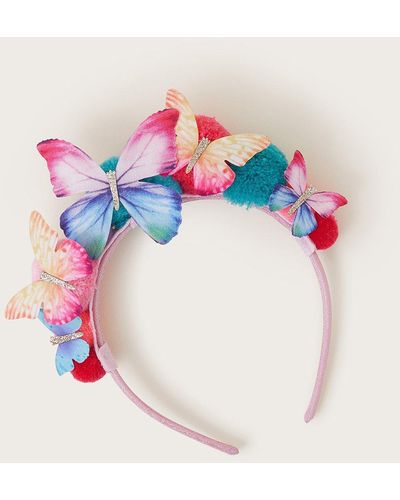 Monsoon Festival Flutter Pom-pom Headband - Pink