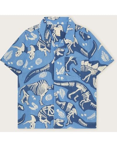Monsoon Dinosaur Bone Shirt Blue