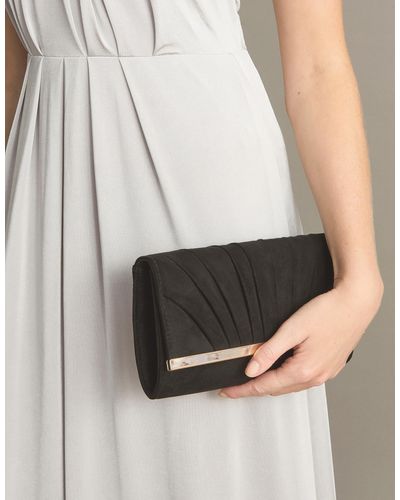 Monsoon Pleated Occasion Clutch Bag - Grey