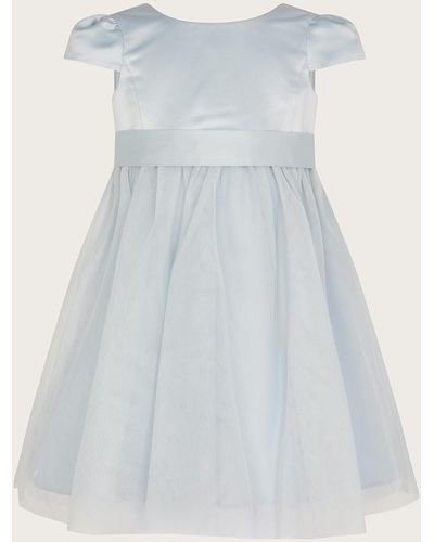 Monsoon Baby Tulle Bridesmaid Dress Grey - Blue