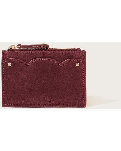 Monsoon Scallop Suede Card Holder - Multicolour