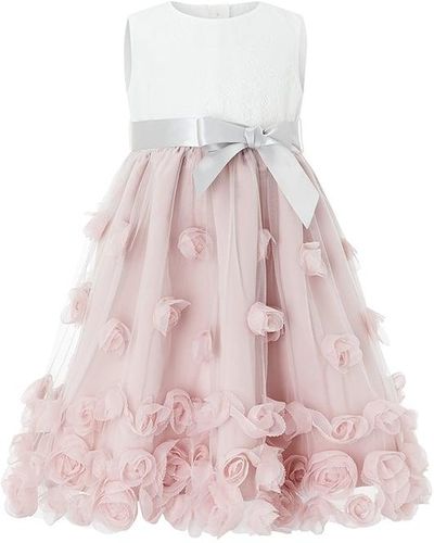 Monsoon Baby Ianthe Floral Occasion Dress Pink