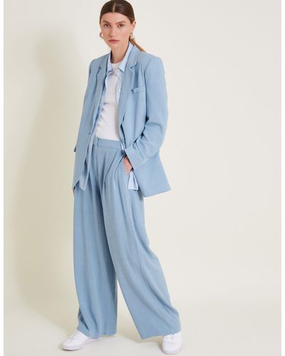 Monsoon Sabrina Wide-leg Trousers Blue