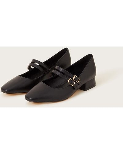 Monsoon Double Strap Mary Jane Shoes Black