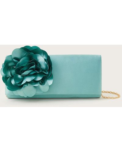 Monsoon Corsage Occasion Bag Teal - Blue