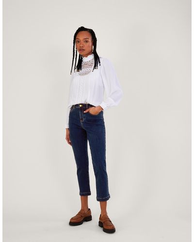 Monsoon Safaia Crop Jeans With Sustainable Cotton Blue