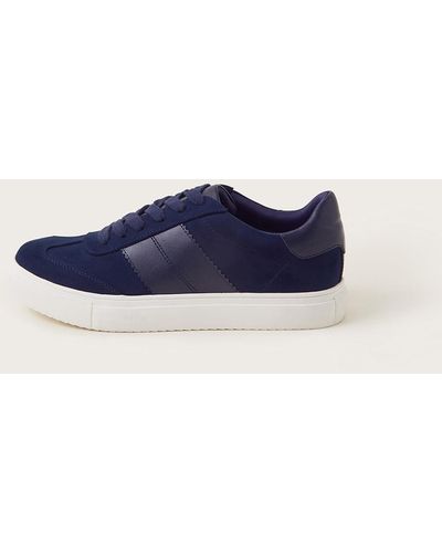 Monsoon Faux Suede Trainers Blue