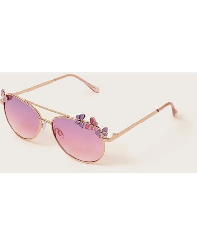 Monsoon Butterfly Aviator Sunglasses - Pink