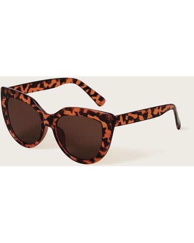 Monsoon Tortoiseshell Large Cateye Sunglasses - Brown