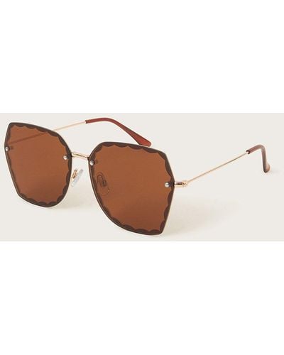 Monsoon Ombre Oversized Sunglasses - Brown