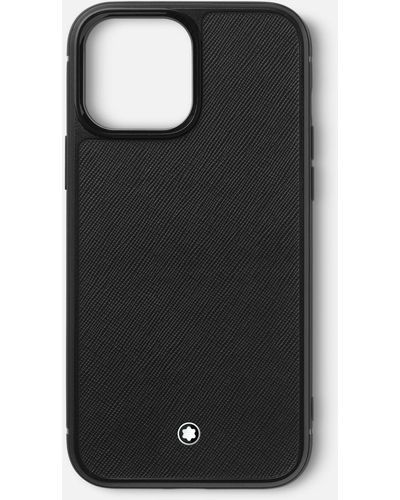 Montblanc Étui Rigide Sartorial Pour Iphone Apple 14 Pro Max - Noir