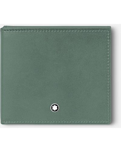 Montblanc Soft Trio Thin Wallet 4cc - Credit Card Wallets - Green