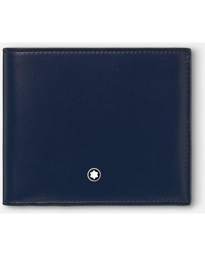 Montblanc Meisterstück Brieftasche 4 Cc Mit Münzfach - Blau