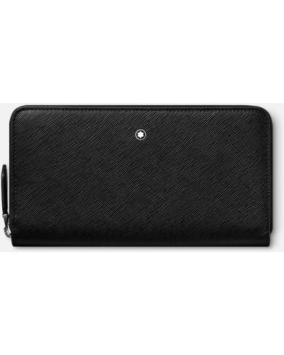 Montblanc Sartorial Brieftasche 12 Cc Mit Umlaufendem Reißverschluss - Schwarz