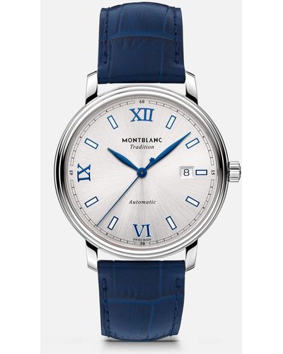 Montblanc Tradition Automatic Date 40 Mm - Blau