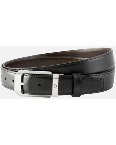 Montblanc Black/brown 30 Mm Reversible Leather Belt