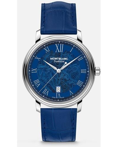 Montblanc Tradition Automatic Date 40 mm - Bleu