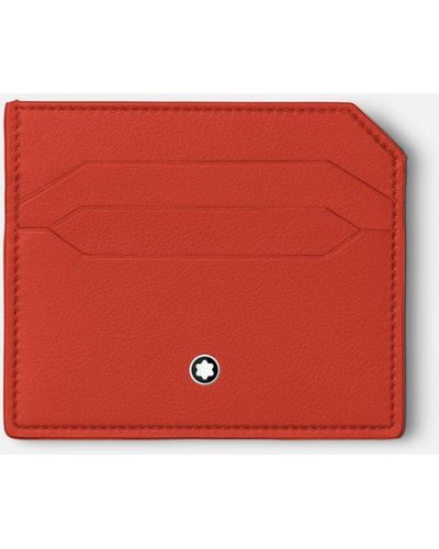 Montblanc Soft Card Holder 6cc - Red