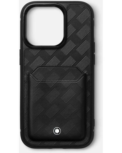 Montblanc Custodia Rigida Extreme 3.0 Per Telefono Apple Iphone 15 Pro Con 2 Scomparti - Nero
