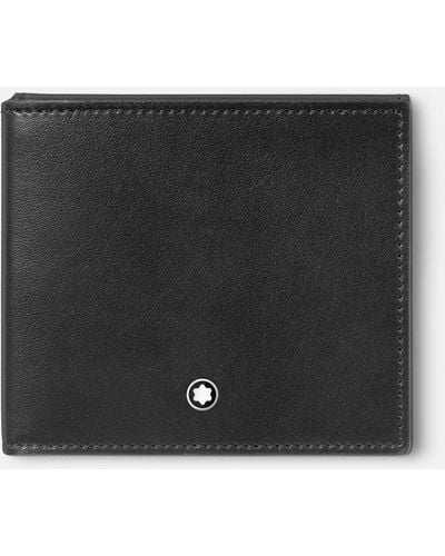 Montblanc Soft Trio Thin Wallet 4cc - Credit Card Wallets - Black