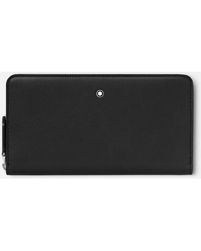 Montblanc Soft Wallet 12cc Zip Around - Black