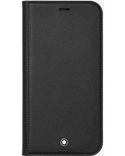 Montblanc Sartorial Flip Side Cover Mit 2 Cc Und Sichtfach Für Das Apple Iphone 12 Pro Max - Schwarz