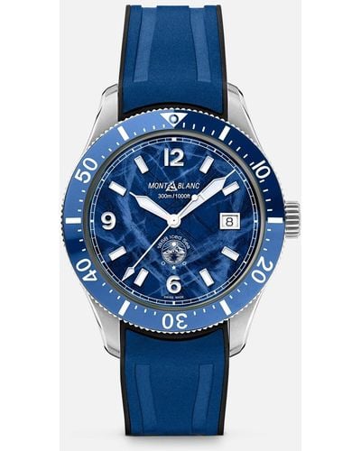 Montblanc 1858 Iced Sea Automatic Date - Bleu