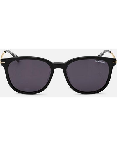 Montblanc Round Sunglasses With Coloured Acetate Frame - Brown