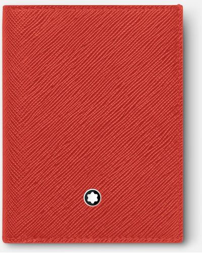 Montblanc Sartorial Minicartera Para 4 tarjetas - Rojo