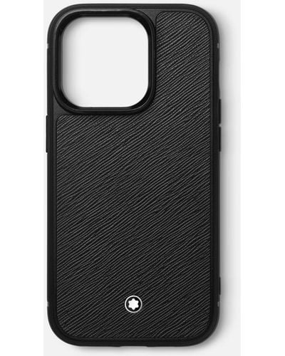 Montblanc Sartorial Hard Phone Case For Apple Iphone 15 Pro - Black