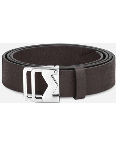 Montblanc Grainy Ebony 35mm Leather Belt - Black