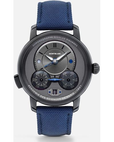 Montblanc Star Legacy Nicolas Rieussec Chronograph 43 Mm Limited Edition – 500 Exemplare - Blau