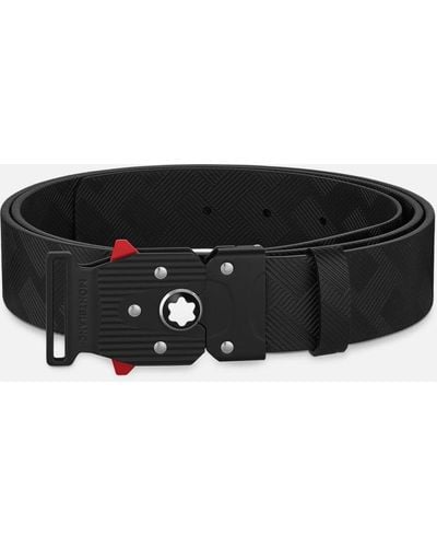 Montblanc M Lock 4810 Buckle Printed Black 35 Mm Leather Belt