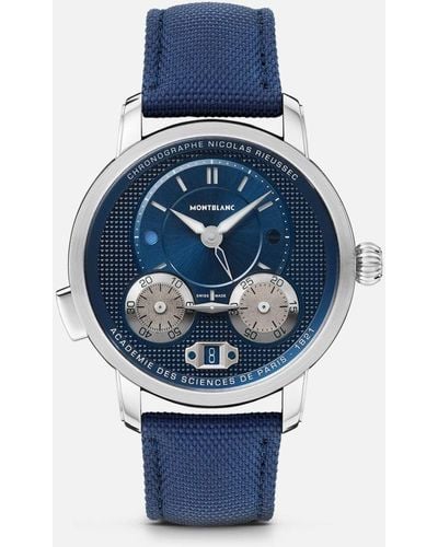 Montblanc Star Legacy Nicolas Rieussec Chronograph 43 Mm - Wrist Watches - Blue